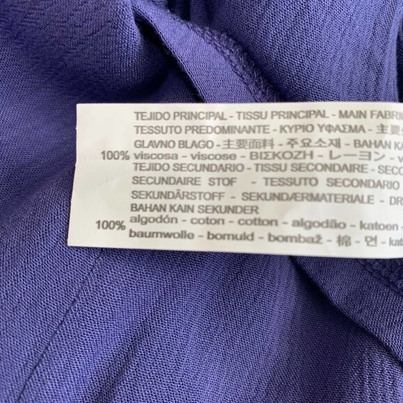 ZARA Blue dress sleeveless around neck relax summer dress size M - Picture 5 of 5